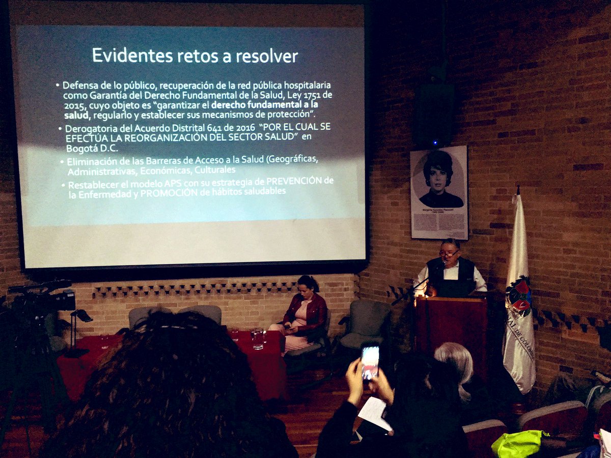 odpdh's tweet photo. Evidentes retos a resolver en el modelo de salud de Bogota: José Vicente Pachon, Movimiento Nacional por la Salud y la Seguridad Social. https://t.co/Tthfq4n9ag