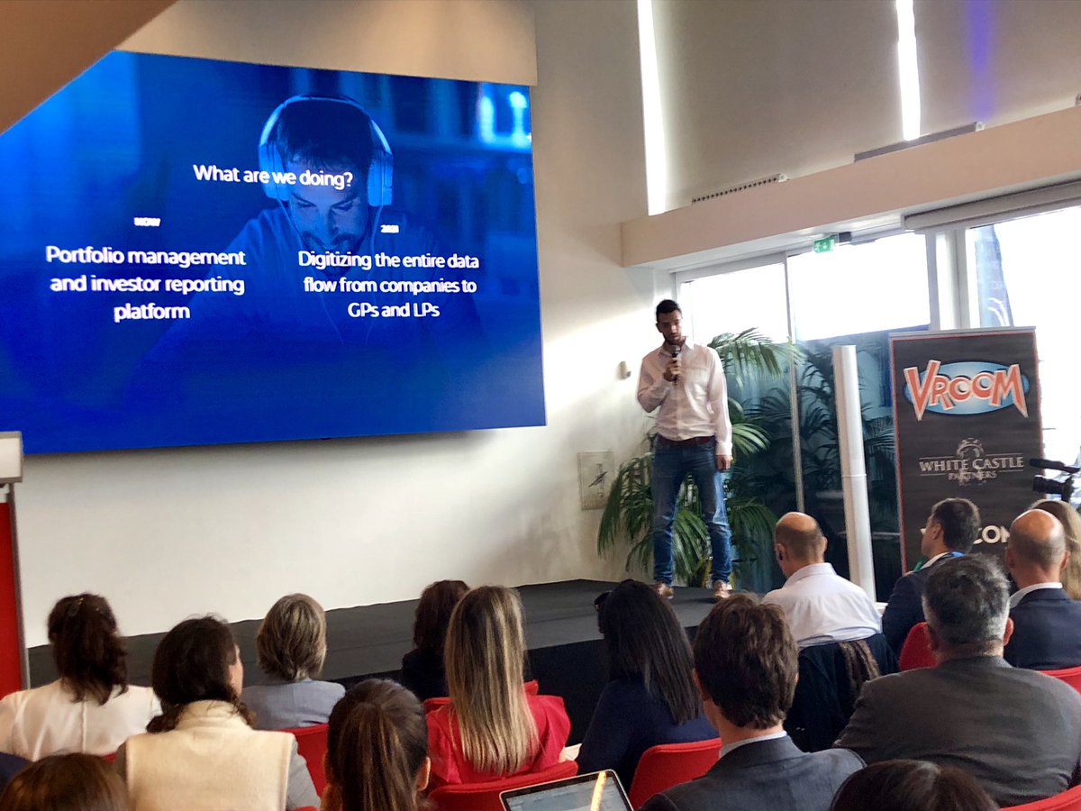 RunditOfficial's tweet photo. Rundit was invited to present @Vroom event in Monaco. Our co-founder Goran is on fire. It’s full house 💥#startups #fintech #vc #privateequity #pe https://t.co/HRF7hZmPqi