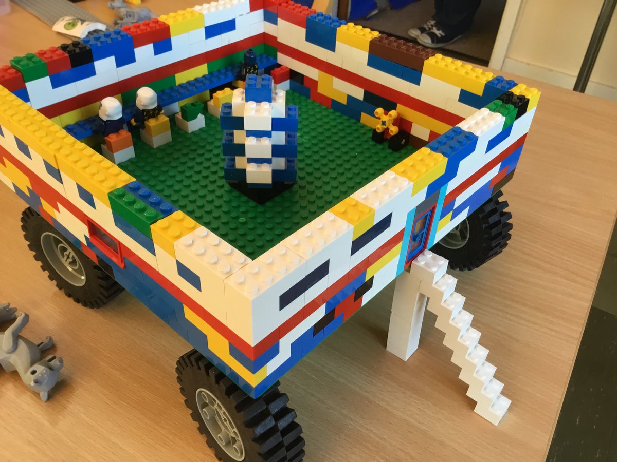 cbc_libraries's tweet photo. Megan and Matilda from #Stotfold have made a library complete with book stacks and computers that customers can sit at (with seatbelts) while the Library on wheels goes around picking up all of its customers and then drops them back when they’ve finished. #legolibrary https://t.co/25JQx7WJVK