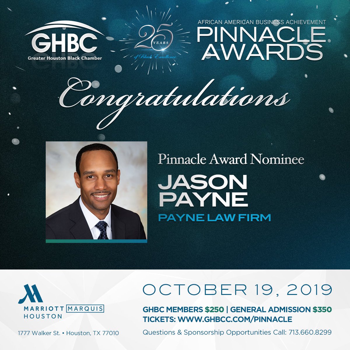 HouBlackChamber's tweet image. Meet 2019 Pinnacle Finalist Jason Payne of The Payne Law Firm!

For more information about the 2019 Pinnacle Awards please visit ghbcc.com/pinnacle 
•
•
•
•
#houstonentrepreneurs #buyblack #houbuyblack #pinnacleawards #PinnacleHTX #gala #GHBC #GHBCPinnacle25