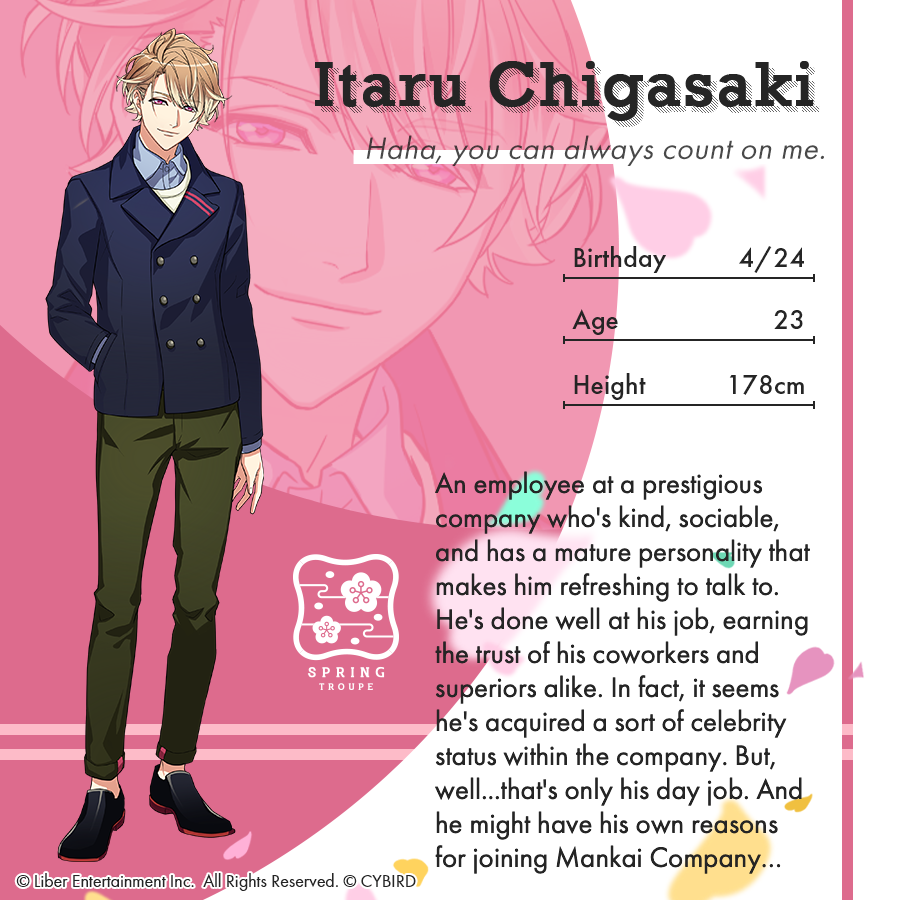 A3 English Official Next Is Spring Troupe S Itaru A Cool And Composed Actor Who Knows How To Work Hard And Play Even Harder Play What You Ll See A3game T Co Jyvtpghusl