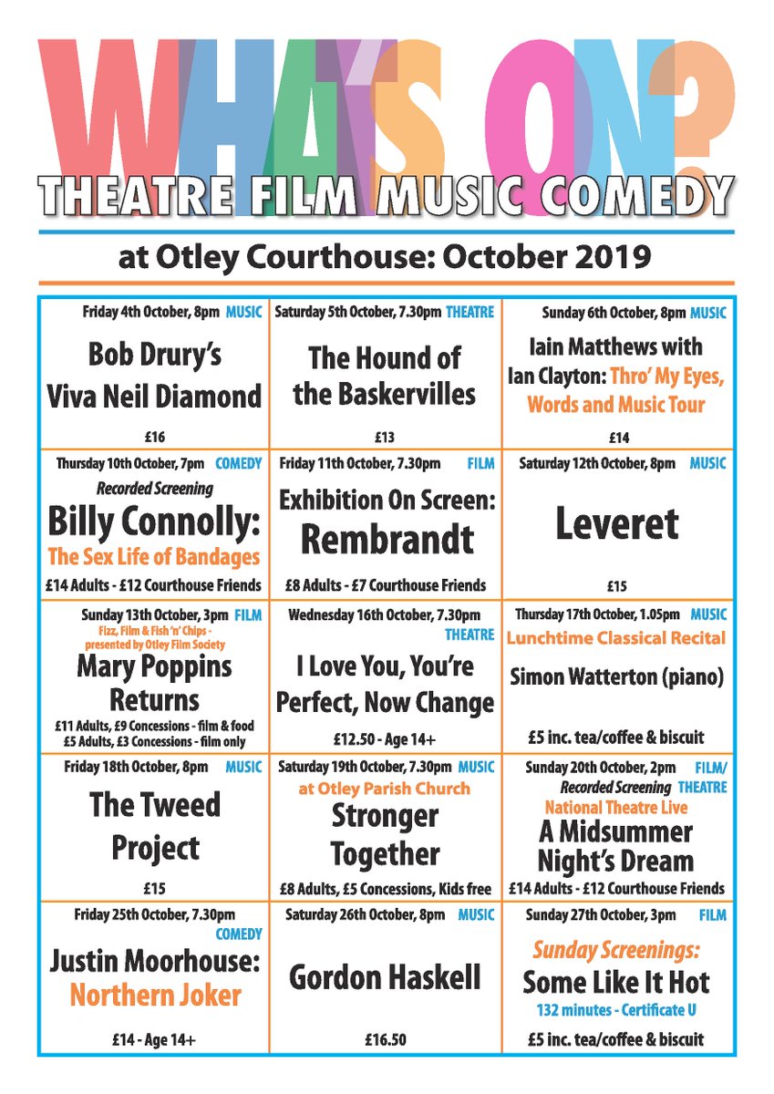 Friday at 5 is our what's on guide Northern Stage Leveret Leeds Gilbert &amp; Sullivan Society Justin Moorhouse Gordon Haskell @TweedProject