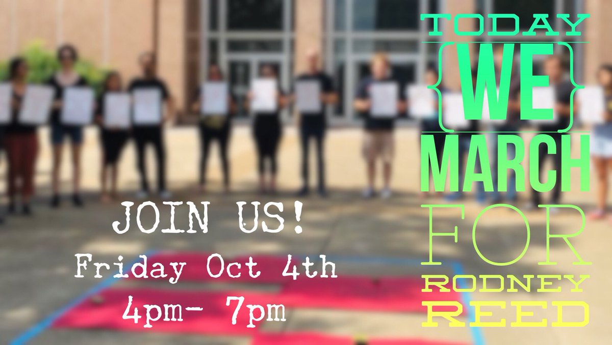 FreeRodneyReed's tweet photo. Today is the day! Join us as we rally 4 #RodneyReed and march from @GovAbbott’s mansion to the Capital. Link ➡️ https://t.co/USouHWm3jP @VikkiGoodwinTX be will be there! #voicesneeded #activism #FreeRodneyReed #peacefulprotest #FaceTheForensics #retweet https://t.co/zfdjRdWNeS