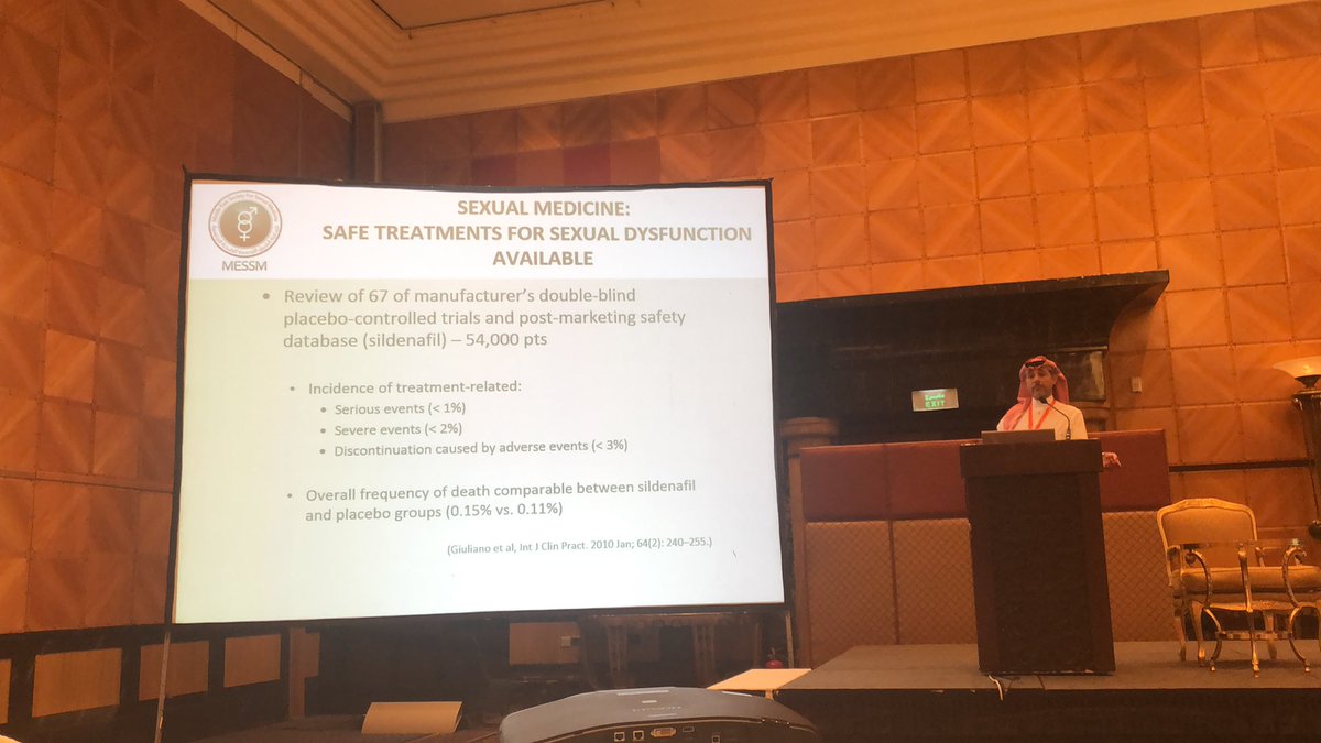 MeSexualHealth's tweet photo. Treaments for erectile dysfunction are safe #MESSM2019 @A_Baazeem https://t.co/l2tOzCcgAu