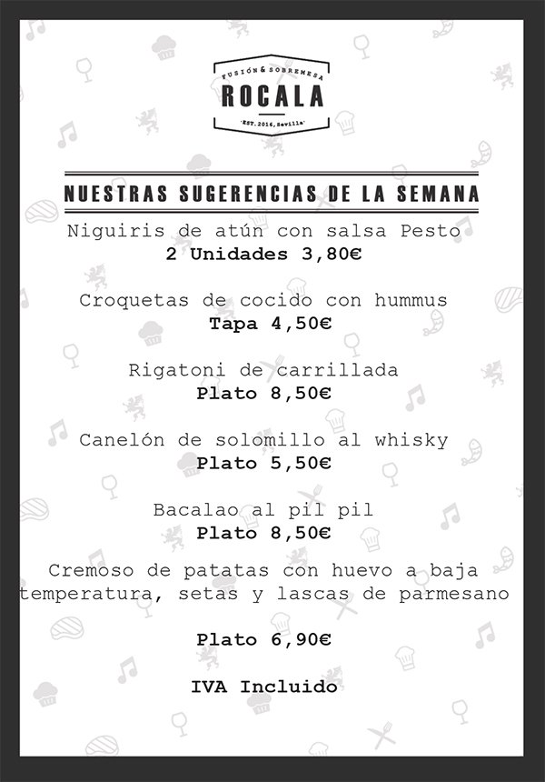 ¿Y si te decimos que tenemos nuevas #sugerencias?
¡Corre, reserva ya tu mesa y ven a probarlas el #findesemana! #Rocala #comerensevilla #tdsgastro #foodies #restaurantessevilla #sevillahoy