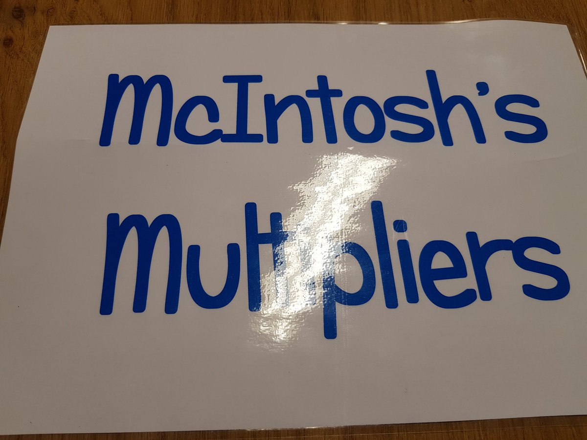 Well done to McIntosh's Multipliers who came a very respectable 2nd in the S1 maths challenge today. Congratulations to all the other teams as well.