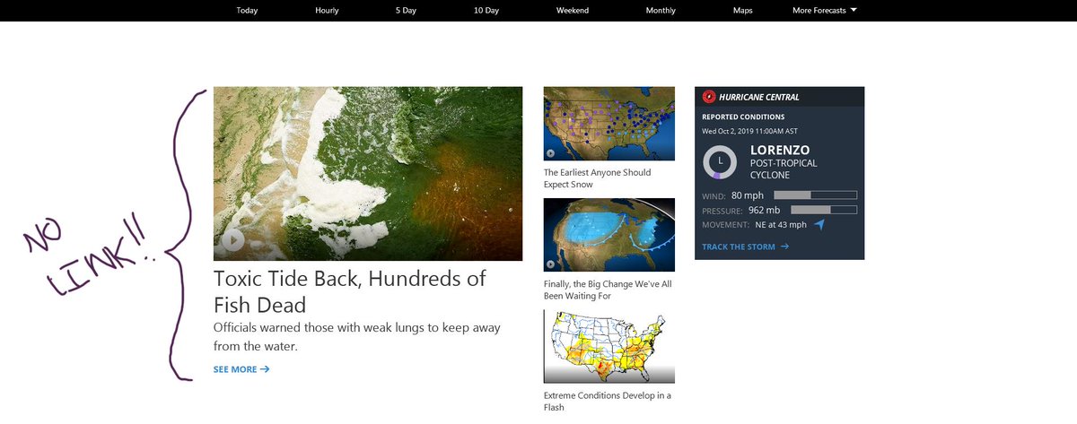 Griswicks's tweet photo. Hey @WeatherChannel... the link to the lead story on your home page is broken.  Sorry I can't PM you. https://t.co/yISoRvBvNq