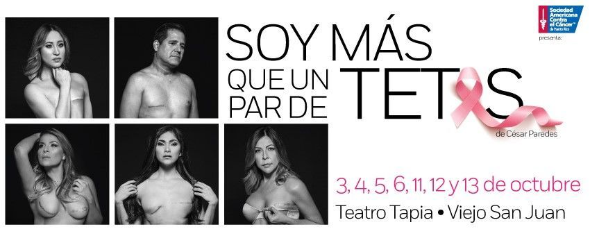 ticketcenterpr's tweet photo. “Soy más que un par de tetas”: la lucha diaria contra el cáncer de seno. En el teatro tapia desde el 4 de octubre. 🎟️Boletos en #TicketCenter y sus puntos de ventas participantes alrededor de la isla. 787.792.5000 https://t.co/WVOwJmgBvD https://t.co/L4GgSvlYJU