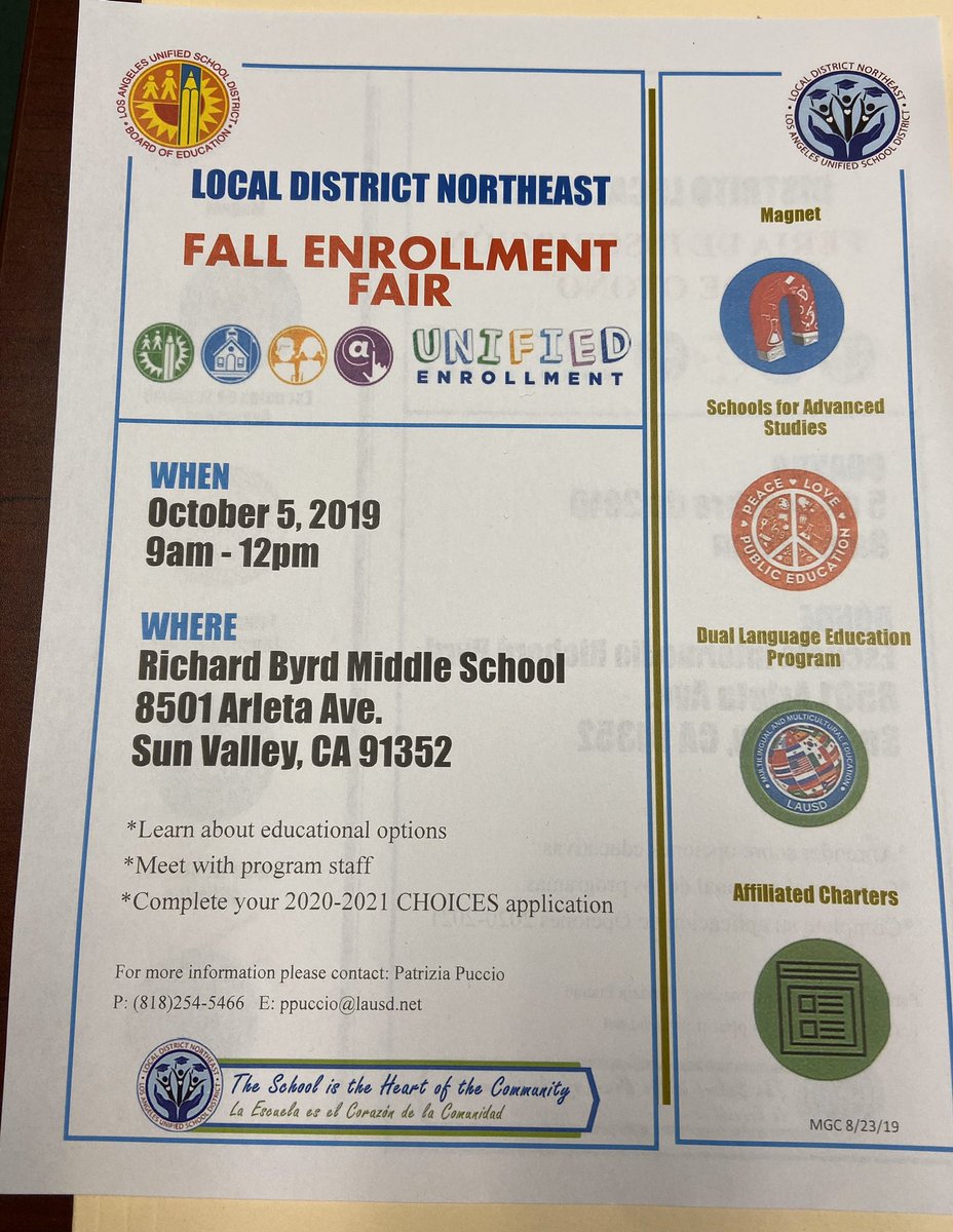 Haddon students and staff are busy! Our Mariachi is performing at the opening of soccer season tomorrow at Ritchie Valens Park. Magnet teachers will be showcasing our awesome Magnet at the Fall Enrollment Fair at Byrd MS tomorrow, 9-12. <a href="/LDNESchools/">LDNortheast-ARCHIVE</a> <a href="/LASchools/">Los Angeles Unified</a> <a href="/Kelly4LASchools/">Kelly Gonez, LAUSD</a>
