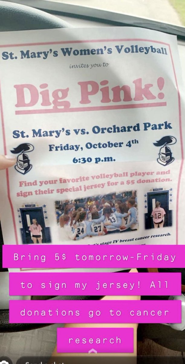 smhvolleyball's tweet photo. 🚨GAMEDAY!!!!!🚨 ONE OF THE BIGGEST GAMES OF THE YEAR TODAY AT HOME AGAINST ORCHARD PARK @ 6. PINK THEMED, WE NEED EVERYONE THERE!!!! https://t.co/xwub4SJT7h