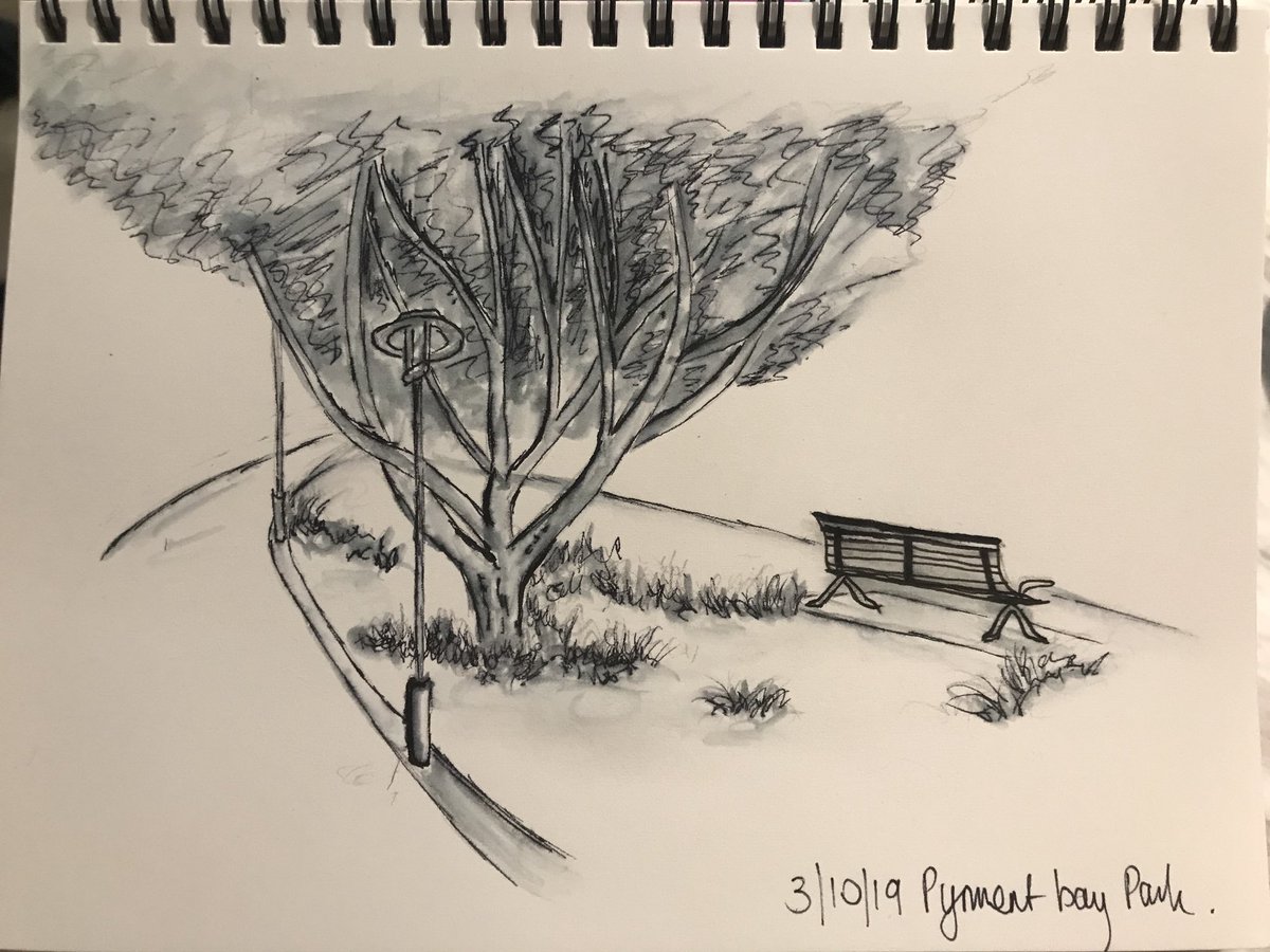 faceoffsydney's tweet photo. Unfinished Pyrmont Bay Park pen &amp; wash #faceoffsydneyart #penandwash #sketching #pleinair #halfhour #pyrmontsydney https://t.co/oFRbgXsqr9