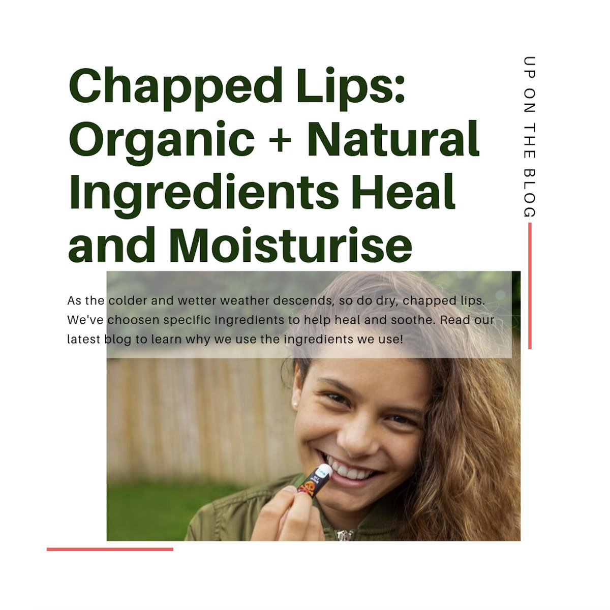 ONjuniper's tweet photo. Chapped Lips: Organic and Natural Ingredients that Heal and Moisturise! 😍 - *|https://t.co/gvG9UmUV2s|
Here's how organic beeswax, coconut oil, mango butter and natural aromas are fabulous at keeping chapped lips at bay (and healing skin too)! https://t.co/ZDc522VLE2