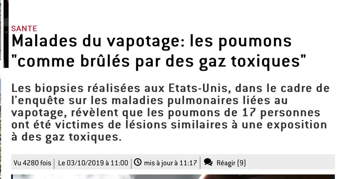 SebastienBZ's tweet image. Un grand merci à #afp LE vapotage ne tue PAS, il permet à des millions de fumeurs d’arrêter depuis plus de 10 ans.