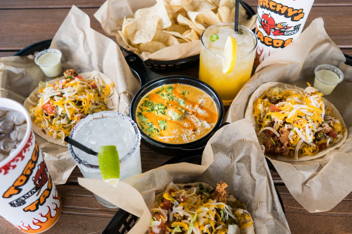 torchystacos's tweet photo. You know the deal, today is our day! Celebrate National Taco Day the Torchy's way.
.
We're donating $1 of every Trailer Park sold to the Make-A-Wish Foundation! Enjoy all day Happy Hour specials while giving back deliciously this Friday, 10/4. https://t.co/yiBRx7Zj2A