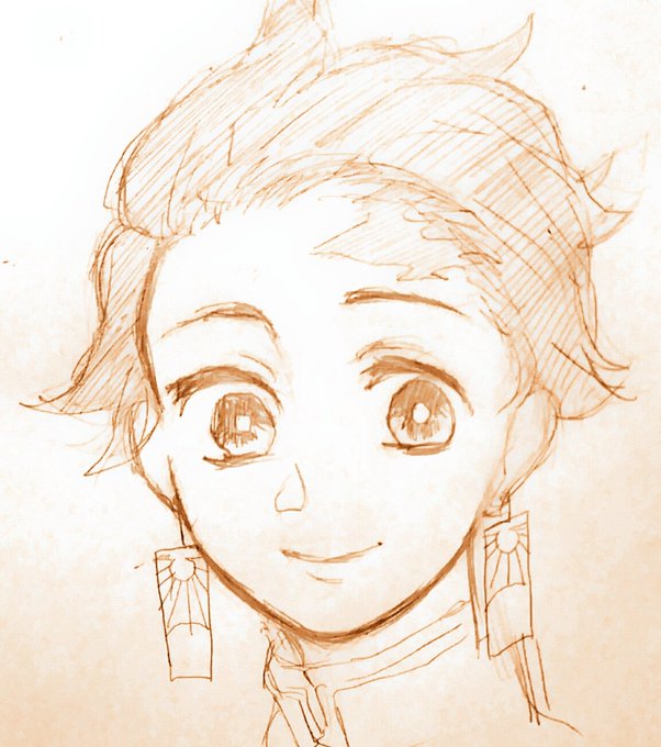 まろびつさんがTwitterに投稿した竈門炭治郎(鬼滅の刃)のイラスト。