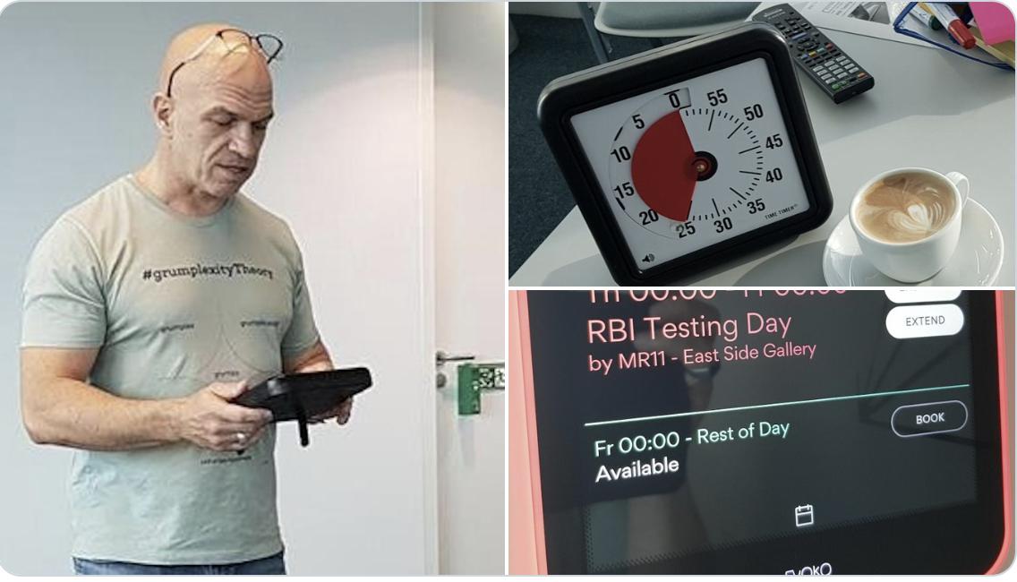 RudolfGroetz's tweet photo. yesterday I had the honor to host the #RBITestingDay at DC-Spaces @techtalks - during intro I explained the #noMercyRule based on the #grumplexityTheory https://t.co/wzbkXHvSOq (c)
@TestPappy - the attendees took care of me - they made my day less grumpy! https://t.co/f1Y3W6jlca