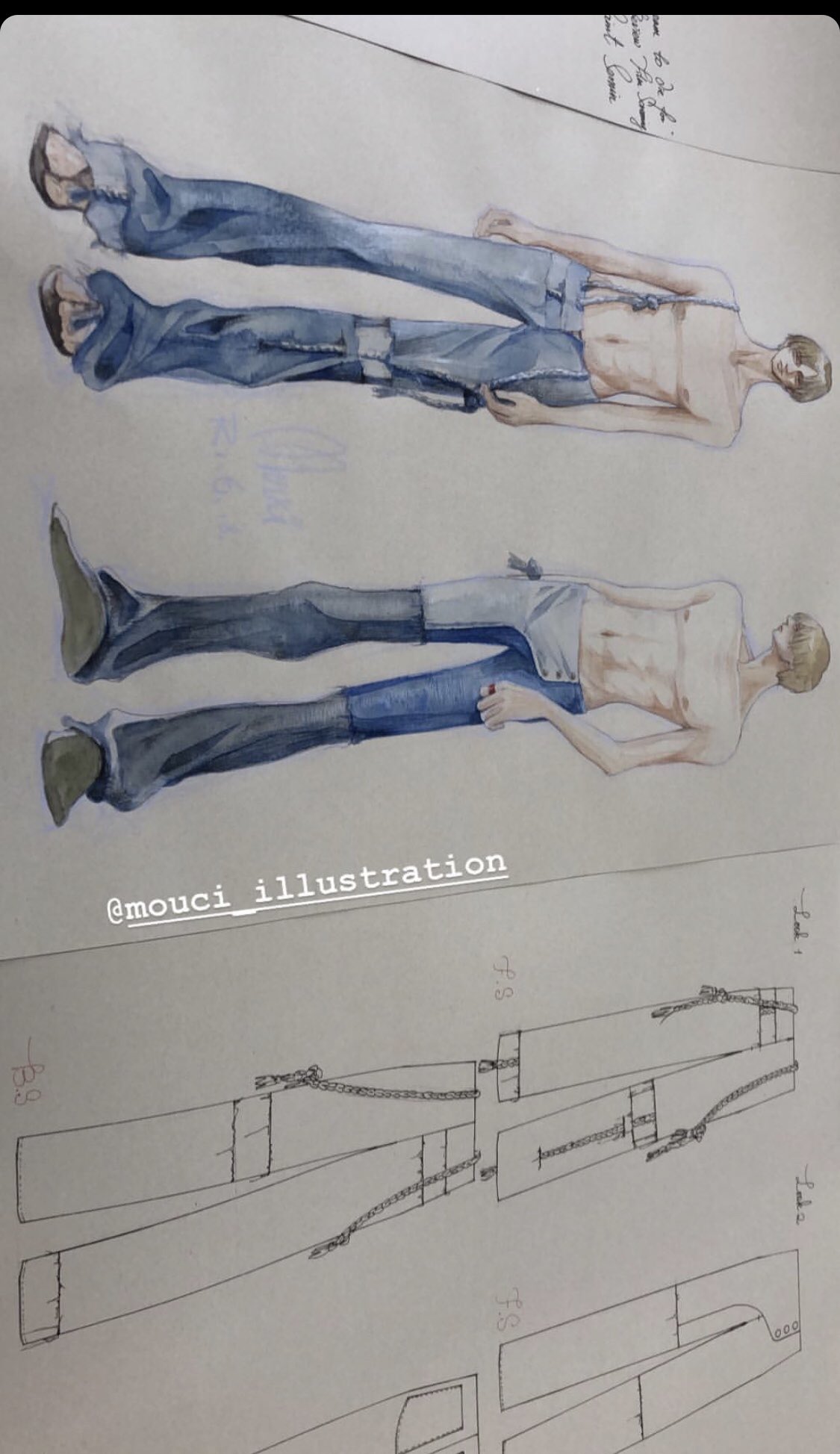 Twitter 上的 和製ムース 普段はこういったメンズファッションデザイン画をよく描いています 課題として描いているものと趣味として描いてるもの両方あります 大体instagramでアップしてます 良かったらそちらも覗いて見て頂けると嬉しいです メンズファッション