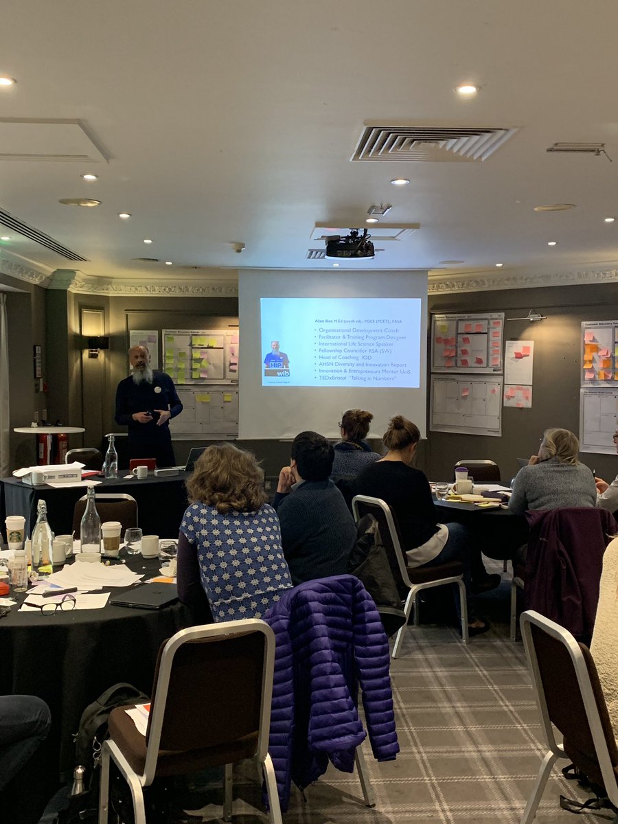RosieIGregory's tweet photo. Excited to have a fabulous lunch time speaker at the @WEAHSN HIP to go with the yummy grub - HIP alumni @AlanBec is telling us all about how heβs progressed @go_wib since attending the course back in March @setsquared #thinkentrepeneur #HIP_AHSN https://t.co/vJOtIKRiAw
