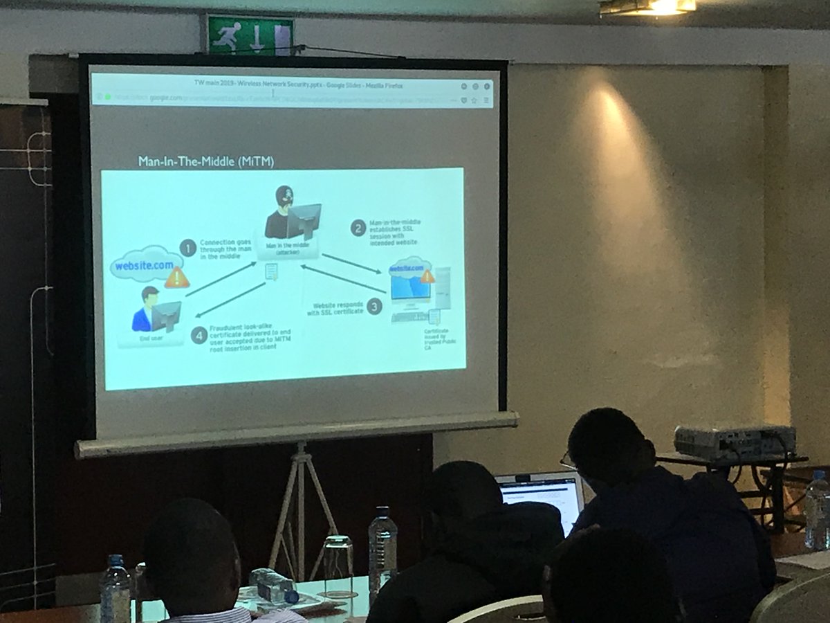 TechWeek2's tweet image. Seaouse Onyibe currently presenting about Wireless Network Security.

#techweek2019 #techweeknairobi #techweek