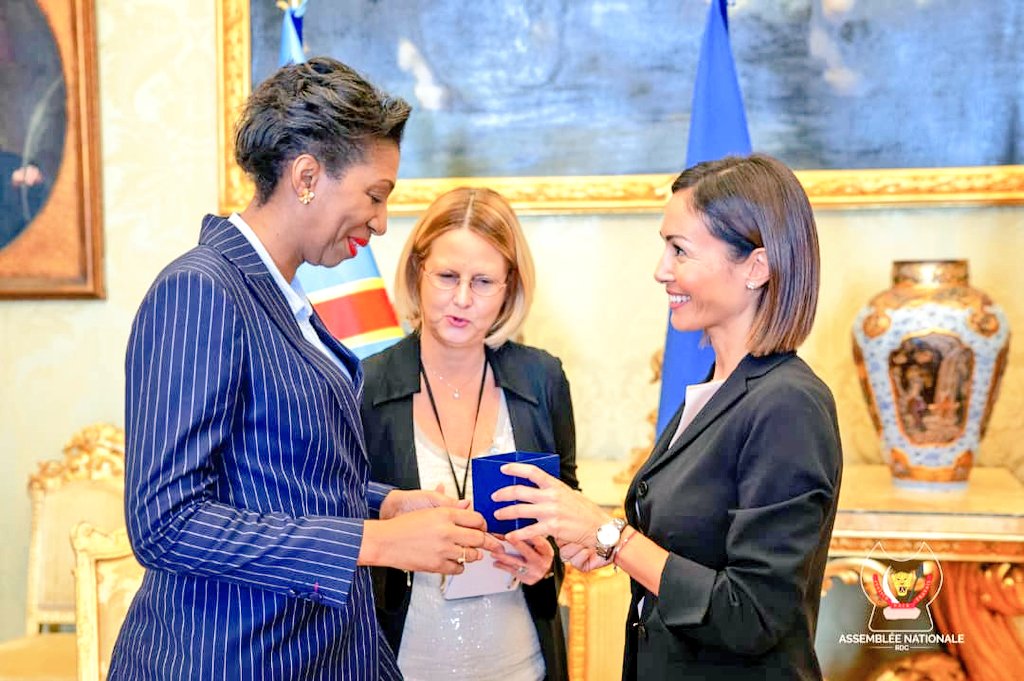 Je me suis entretenue avec la Vice-Présidente de la Chambre Italienne des députés, l'Hon. #Mara_Carfagna ce 04/10. Au menu de nos échanges les relations parlementaires entre la #RDC et l'#Italie, ainsi que d'autres questions de développement pour l'intérêt de nos deux États.