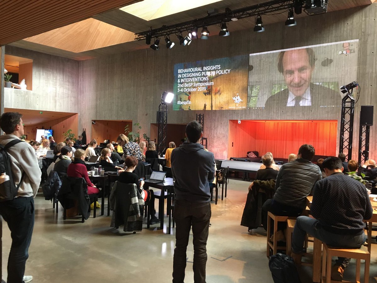 NHankonen's tweet image. Professor @CassSunstein from @Harvard speaking at the #BeSPfin symposium on Behavioural Insights in Designing Public Policy &amp;amp; Interventions @BeSP_FIN @tiedekulma @helsinkiuni