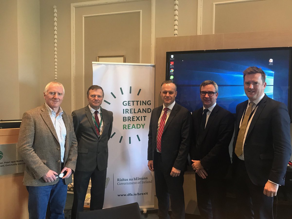 DeptHousingIRL's tweet photo. Representatives from ⁦@HousingPress⁩ ⁦@NSAI_Standards⁩ ⁦@Entirl⁩ and ⁦@RevenueIE⁩ provided info on #Brexit and #constructionproducts at event organised by Building Materials Federation of ⁦@CIF_Ireland⁩ this morning. #BrexitReady https://t.co/HC8FBuzCbJ