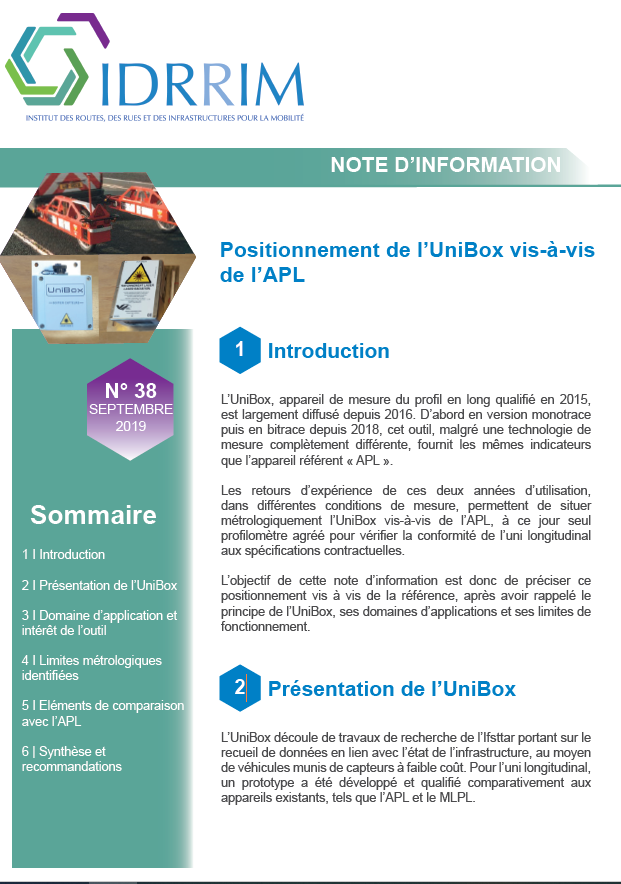 IDRRIM's tweet photo. Publication par l'@IDRRIM d'une note d'information sur le positionnement de l'#Unibox vis-à-vis de l'APL :
➡️L'#Unibox, domaine d'application et intérêt
➡️Les limites métrologiques identifiées
➡️Comparaison avec l'APL
A retrouver sur notre site internet : https://t.co/11VPNivJuM https://t.co/KbZyrjZQKd