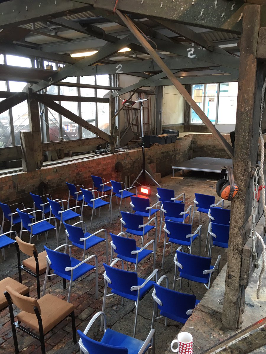 AlarumProd's tweet photo. Warming up Theatre in the Dock for tonight’s 7.30 #ActsOfAbandon show @TooleysBoatyard @theatreinthedoc https://t.co/NeGHH1bXTe