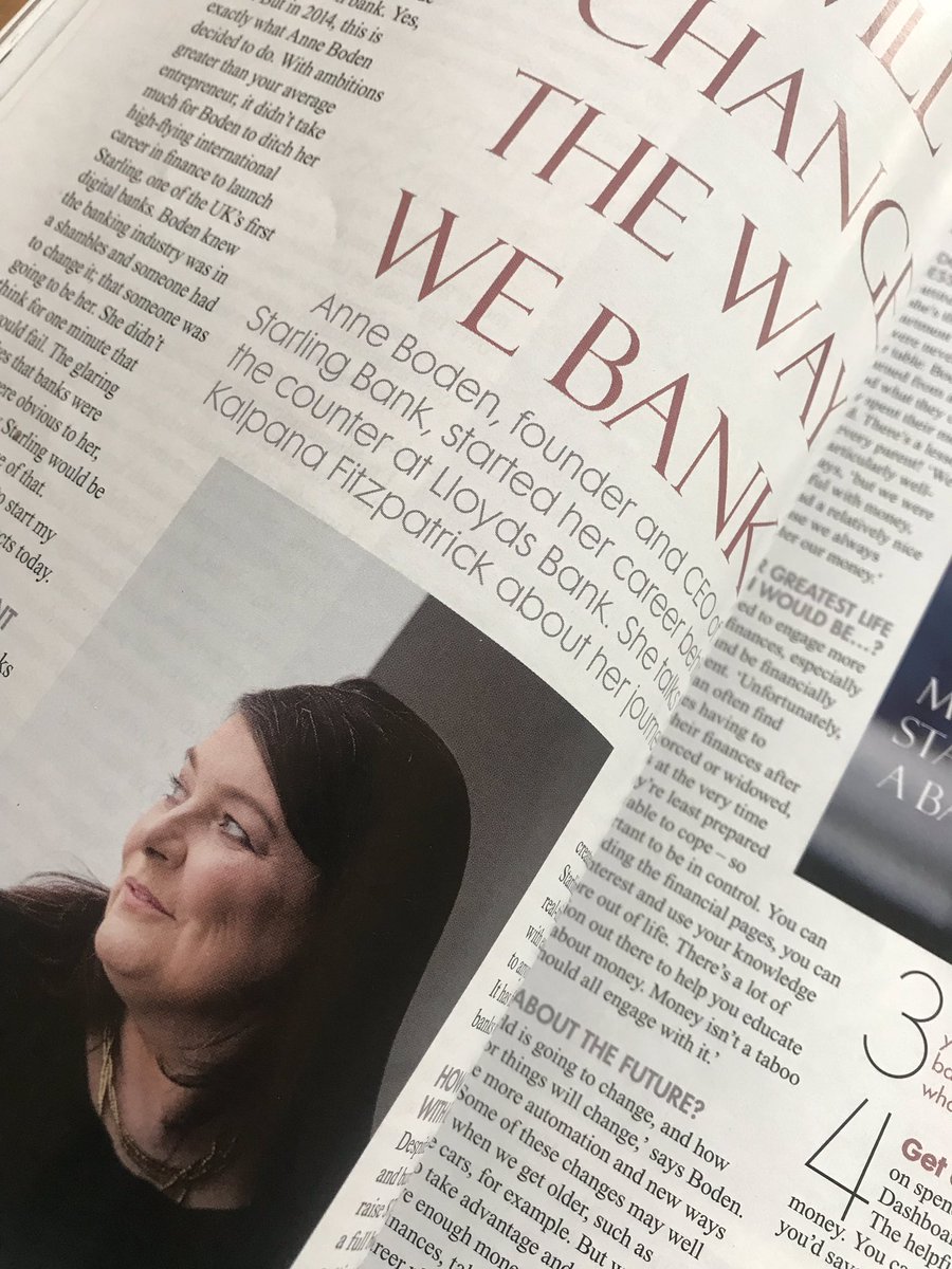 KalpanaFitz's tweet photo. If you haven’t already, grab the latest issue of Red mag. I talk to @AnneBoden about why she started @StarlingBank and the world of #challengerbanks changing how we manage money! Out now! #money #banks #redsmartwomenweek https://t.co/XK4ASDQAei