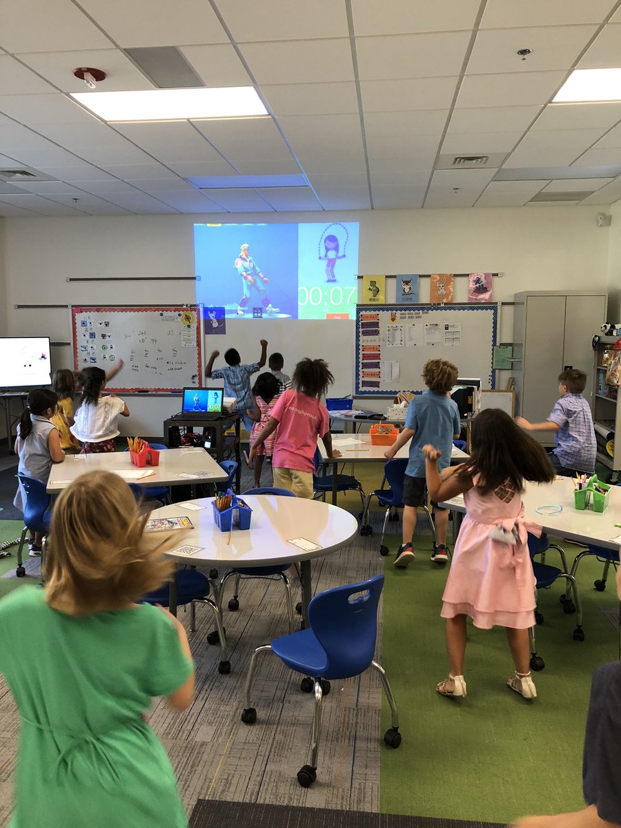 When the gym is being used for picture day, and it is 100 degrees outside, what do you do for PE?  Get active Fortnite Dancing in the classroom of course. Well, that’s what these <a href="/StoughStallions/">Stough Magnet Elementary School</a> did.