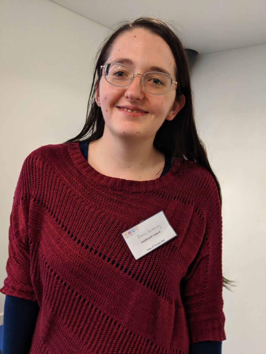 ischoolpam's tweet photo. Fantastic to meet @InfoSchoolSheff #LISM graduate Emma at #PMLGConference19 in her workplace #Southwark @sheilayoshikawa https://t.co/wqXMhhbOit