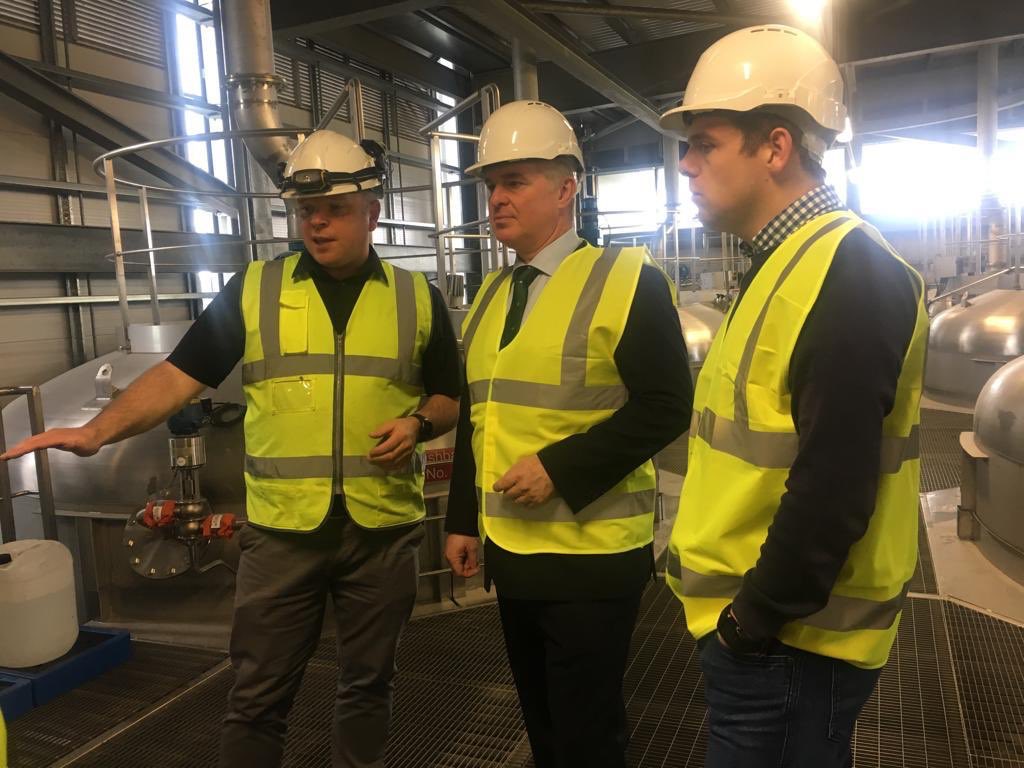 Good to welcome <a href="/UKGovScotland/">UK Government Scotland</a> Minister <a href="/Colin_J_Clark/">Colin Clark</a> to Roseisle Distillery today.  A huge amount of whisky is produced from this <a href="/DiageoGB/">Diageo GB</a> site annually.