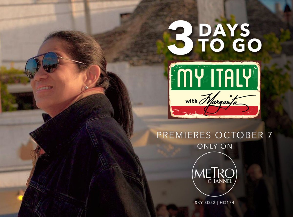 Learn more about the delicious and interesting food culture of Italy with decorated and world-renowned Chef @MargaritaFores on My Italy with Margarita, premiering October 7, 8 p.m., only on Metro Channel! #MyItaly #WhenInItaly