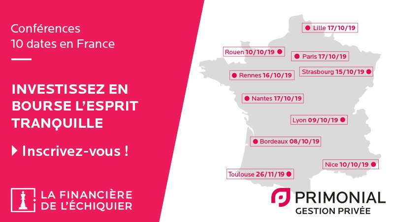 Primonial's tweet photo. 🗓️ "Comment #investir en #bourse l'esprit tranquille ?" Rendez-vous dans toute la France pour une série d'événements coanimés par #Primonial #GestionPrivée et @finechiquier. Plus d'infos >> https://t.co/VBPNagj9xs https://t.co/Rs36CcsehM