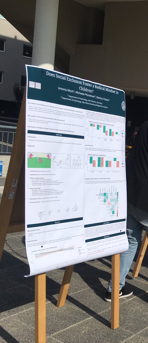 antoniamisch's tweet photo. Getting ready to present research on social exclusion and radicalization in children at the workshop โDevelopment of Political Thoughtโ in the sun at @UniPadova. Thanks to @wbrentthorne for #posterdown! https://t.co/Z7wzn0ht9C