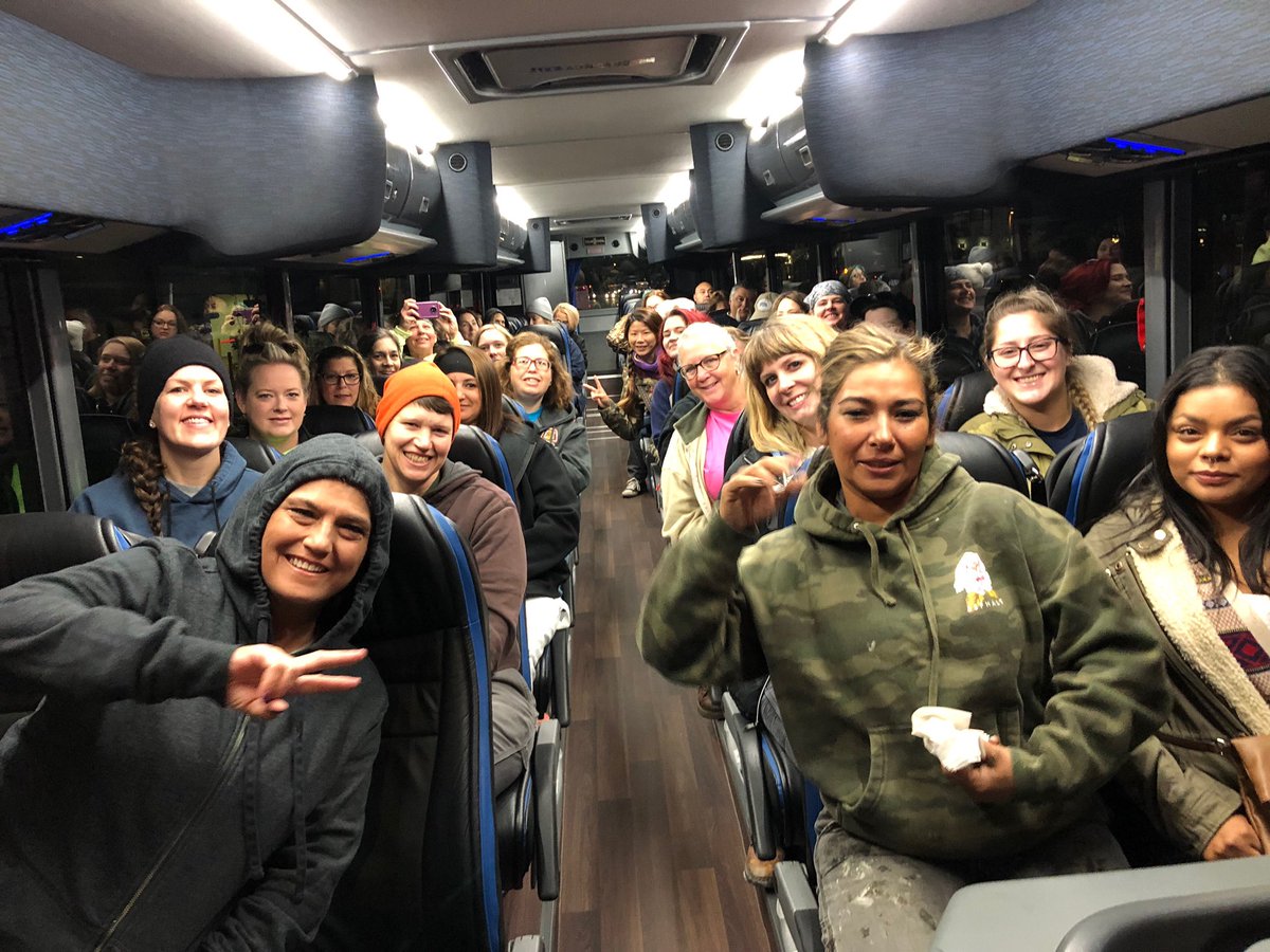 Volunteers for Day of Service...first of three bus loads...Building Better Communities Every day #TWBN2019