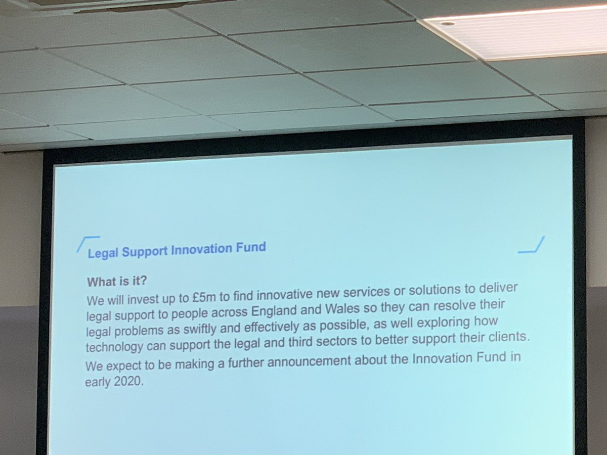And investing £5M into a Legal Support Innovation Fund is good news too #lapgconf19