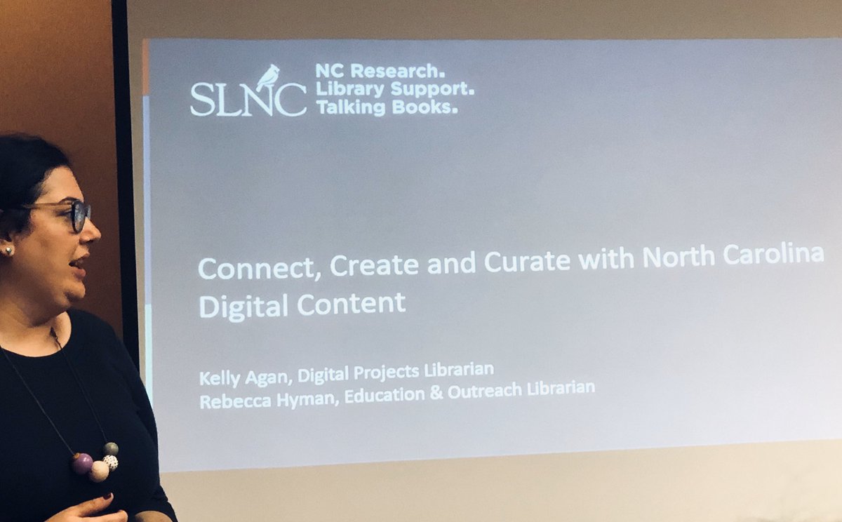 Kicking off all things North Carolina to explore a plethora of curated digital content provided by the Government &amp; Heritage Library at the State Library of North Carolina -with Rebecca Hyman and Kelly Agan <a href="/ForEverythingNC/">SLNC Government & Heritage Library</a> #NCSLMA19 #EverythingNC #LCSstrong2theCore