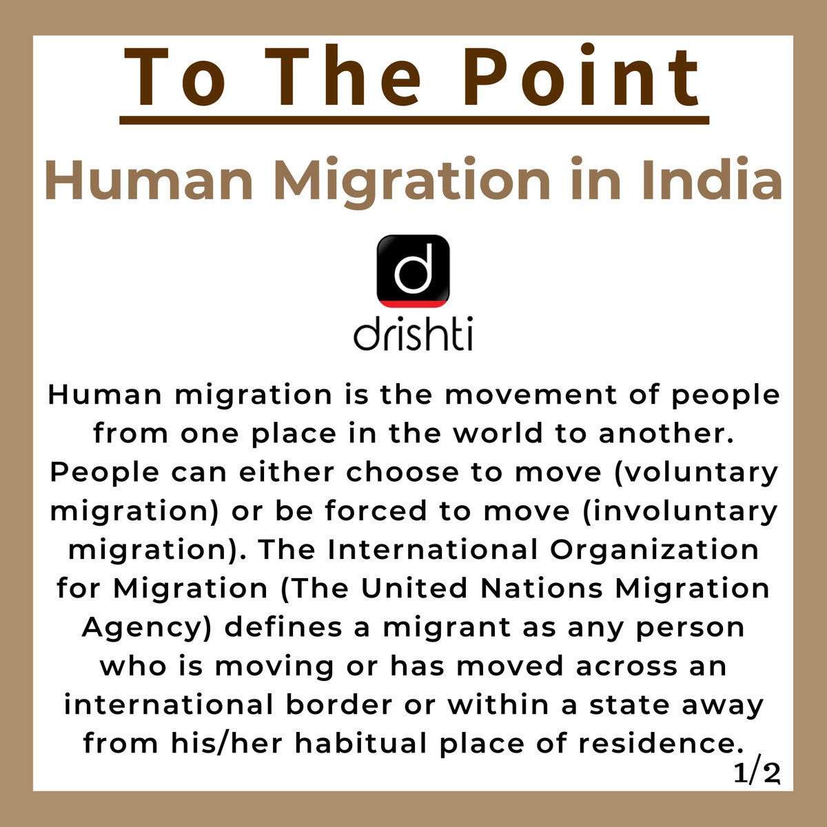 drishtiiaseng's tweet photo. Today's TTP is about Human Migration, it explains the reasons and the impact behind the migration of people from India to another countries.
Read More: https://t.co/GrSjAf5jqW
#HumanMigration #UPSCToThePoint #UPSCMains #UPSCTTP #DrishtiIASEnglish #DrishtiIAS https://t.co/3AgzIsz8dH