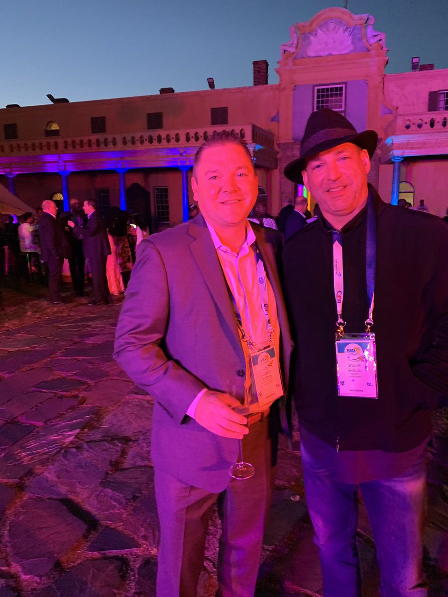 ATACarnetAmanda's tweet photo. Shane Garcia and @RoanokeTrade’s Glenn Patton enjoying the festivities at #FIATA2019 at The Castle of Good Hope Cape Town South Africa! 

#ontheroadwithroanoke #aircargo #transportation #internationaltrade #roanokeinsurance https://t.co/TpewOHmgXO