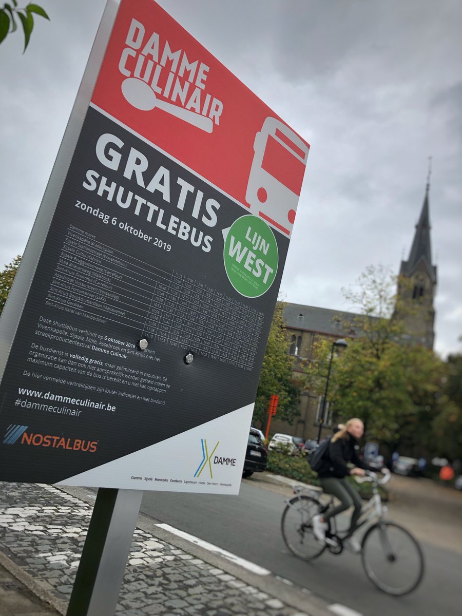 VisitDamme's tweet photo. Zo herken je onze bushaltes. Het zijn er 20 in de ruime regio rond #Damme. Ontdek waar en wanneer je aanstaande zondag op onze gratis shuttlebus kan stappen op https://t.co/SduWVNch9z. #DammeCulinair #VisitDamme https://t.co/d1oyBloHdx