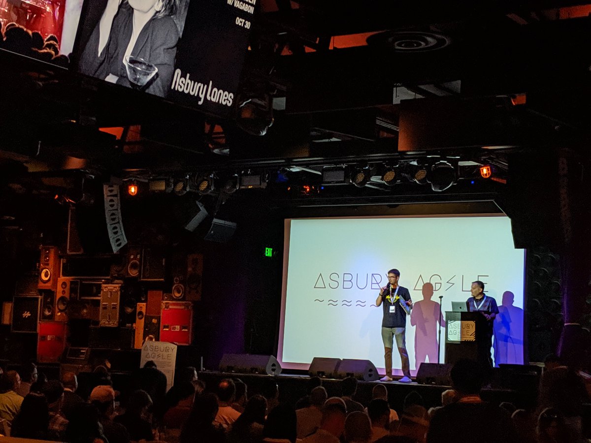 Nitya Narasimhan, PhD | π¦ (@nitya) on Twitter photo It begins .. my first time attending <a href="/asburyagile/">Asbury Agile</a> ..
Kickoff from Bret & Kevin - 9th year, amazing focus on Community & Learning. Venue filling up .. and what a unique place for a developer conference.
#asburyagile19 It begins .. my first time attending <a href="/asburyagile/">Asbury Agile</a> ..
Kickoff from Bret & Kevin - 9th year, amazing focus on Community & Learning. Venue filling up .. and what a unique place for a developer conference.
#asburyagile19