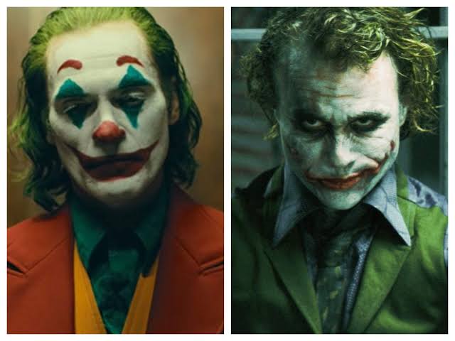 Não dá pra comparar a atuação do Heath Ledger com Joaquin Phoenix.

Um ganhou oscar de melhor ator coadjuvante, o outro pode ganhar melhor ator. 

São coisas diferentes, mas você pode escolher seu coringa favorito.