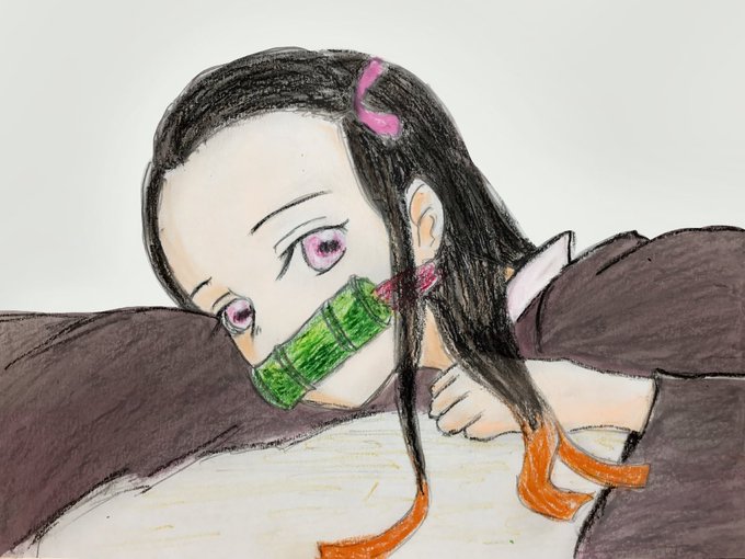 きりちゃさんがTwitterに投稿した竈門禰豆子(鬼滅の刃)のイラスト。