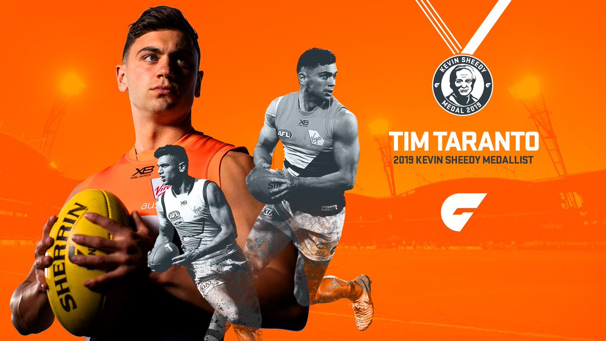Take a bow, <a href="/tim_taranto14/">Tim Taranto</a>!

The third-year GIANT caps an incredible season and inspired finals campaign by taking out the #SheedyMedal with 222 votes.