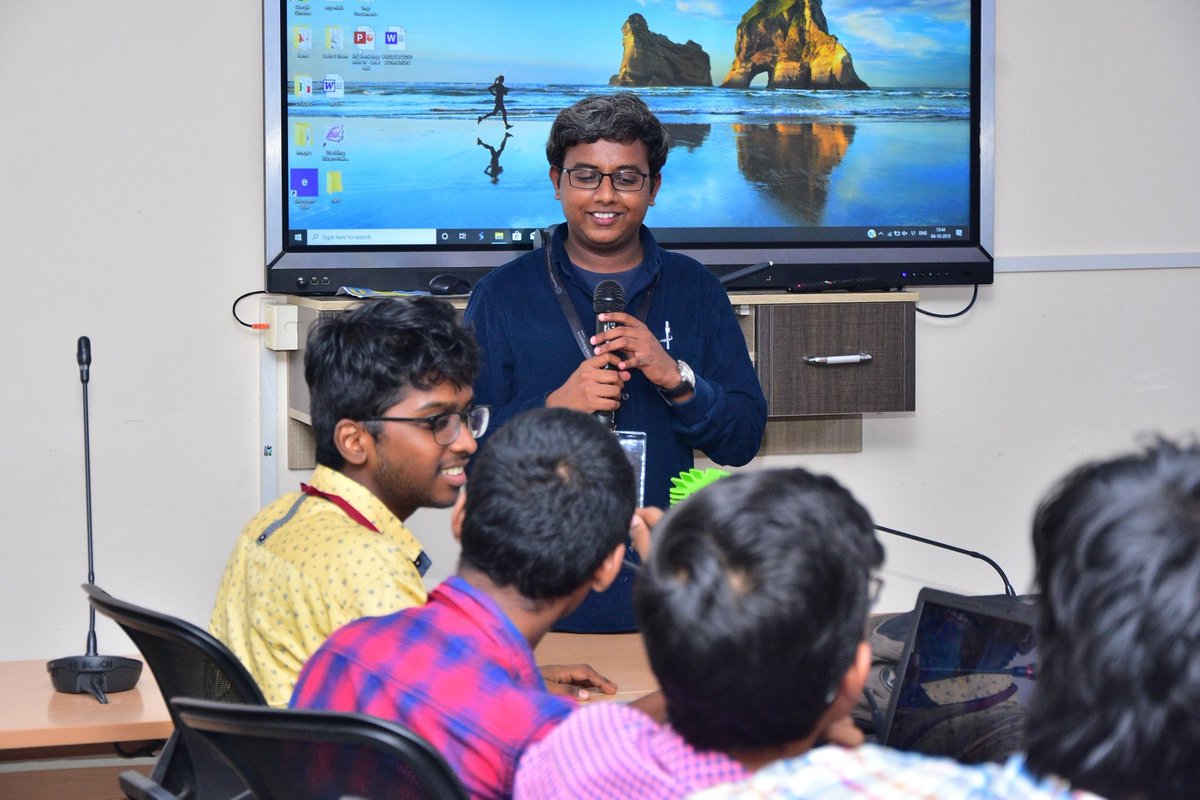 Sastratbi's tweet photo. #DevFest 2019 Post-lunch workshops @SastraTbi, embarked on with inquisitive minds learning #googlemachinelearning and #Blockchain technologies. For more updates visit us at: https://t.co/XdI2oG2xNa

@VSridharan_ https://t.co/KLTqHRPjlI