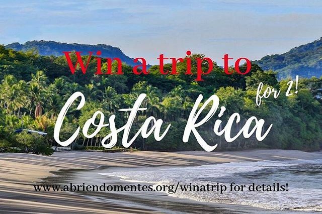 abriendomentes's tweet photo. We are so excited to announce that we are GIVING AWAY A TRIP FOR 2 TO COSTA RICA! 
To celebrate 10 years of offering education and social services in Guanacaste, Abriendo Mentes invites you to participate in a raffle to win the trip by supporting our wor… https://t.co/kqsR3HPyvc https://t.co/5zv0oenLtk