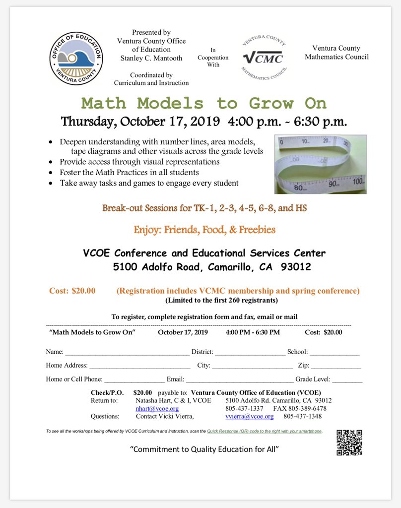 Join <a href="/VenturaCoMath/">Ventura County Math Council</a> for their always fun and informative #cmcmath time‼️ All for just $20. #iteachmath #mtbos