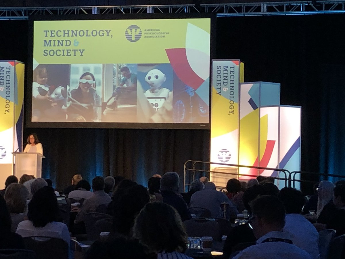 The keynote at #APATech19 is Aging and Tech (Sara Czaja). A full house.