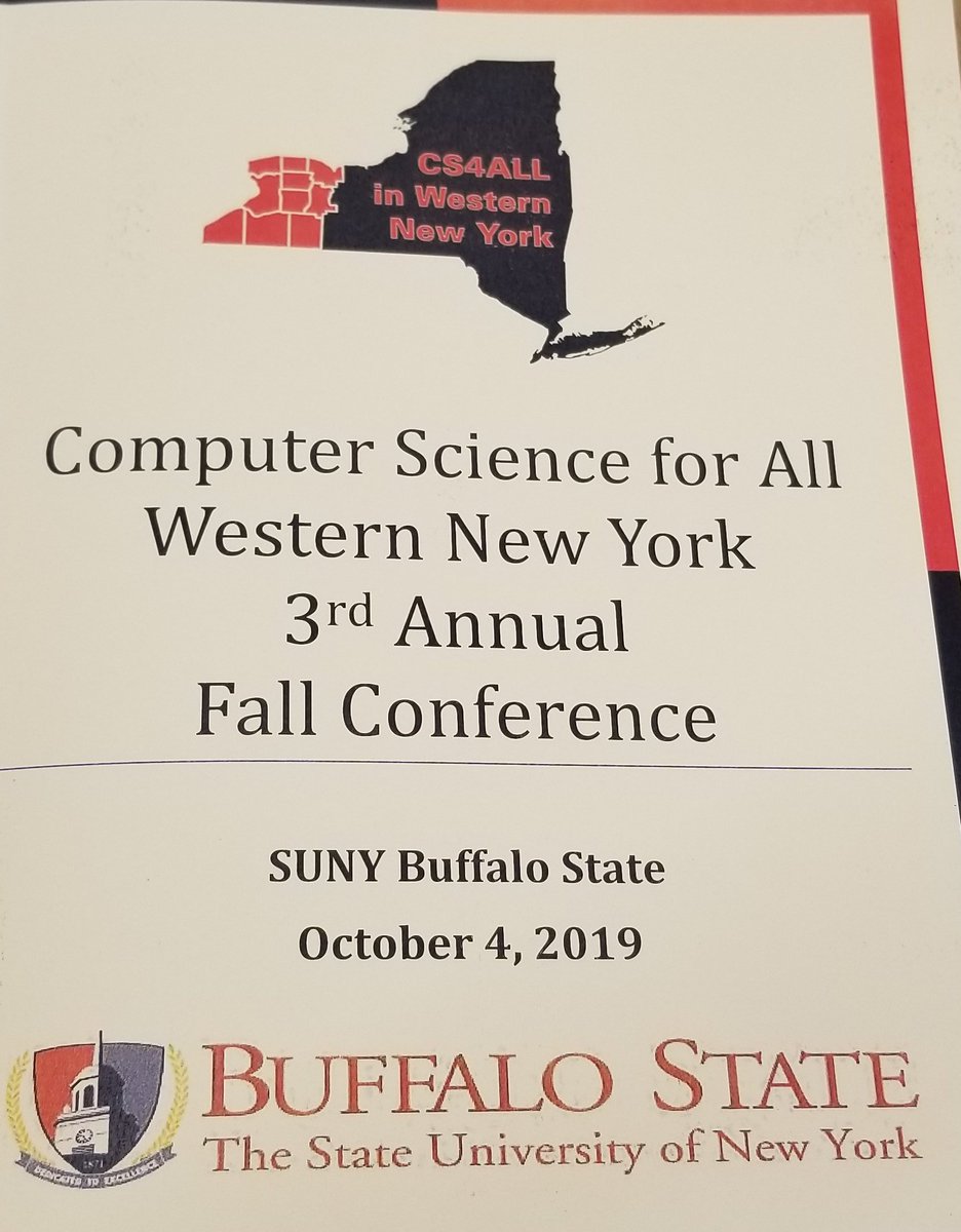 BuellnBots's tweet photo. It might be Friday and I might not be at school, but I'm learning and sharing with some incredible teachers at @buffalostate #CS4HS #CS4ALLinWNY #NeverStopLearning https://t.co/0O6A3q8xyI